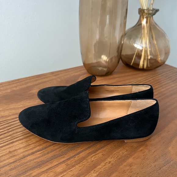J. Crew Black Suede Smoking Loafer Flats - Picture 3 of 9